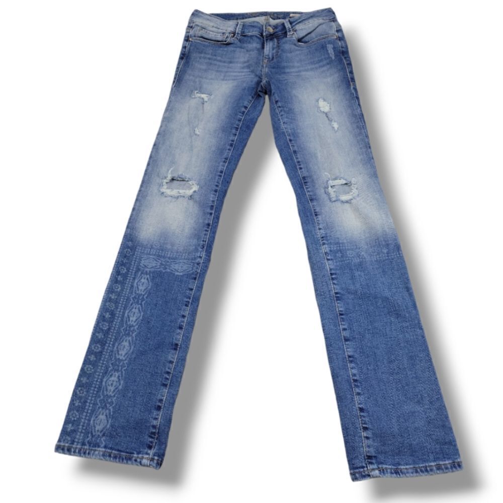 Mavi Jeans Size 28 X 32 Women's Mavi Emma Slim Boyfriend Jeans Distressed Ripped
